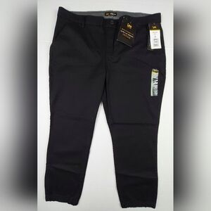 Lee Pants Womens Size 18 Medium Black Tapered Jogger Mid Rise Ultra Lux NWT $50